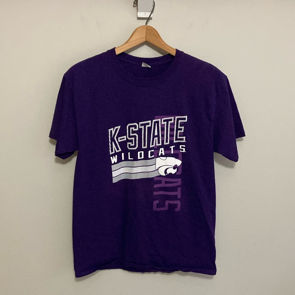 Unisex Kansas State T-Shirt, K-State Wildcats Tee, Size Medium Purple